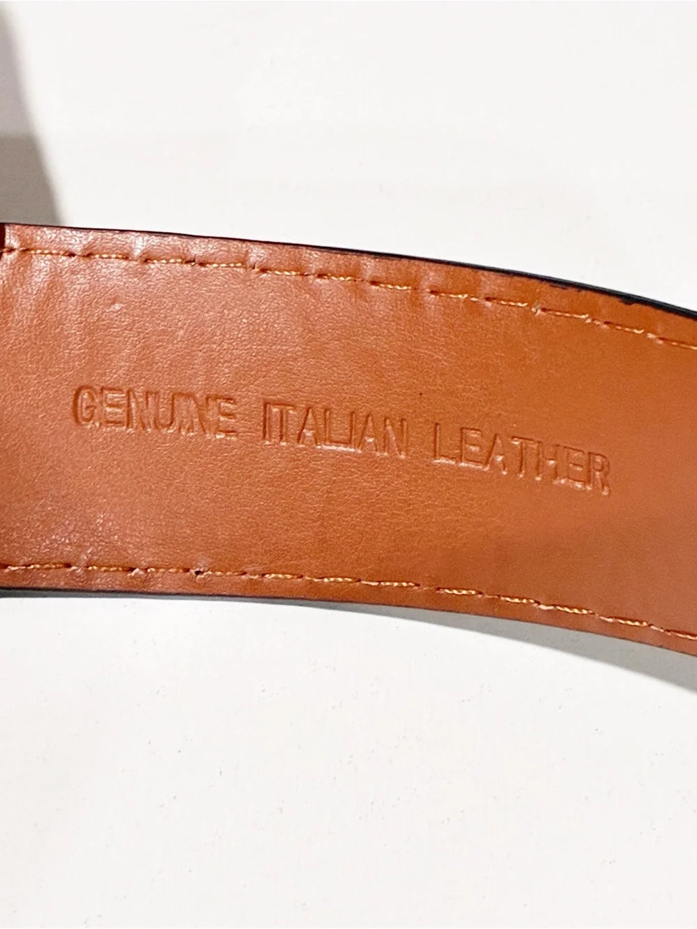 J Campbell Los Angeles Black Croc Embossed Leather Belt Size 36